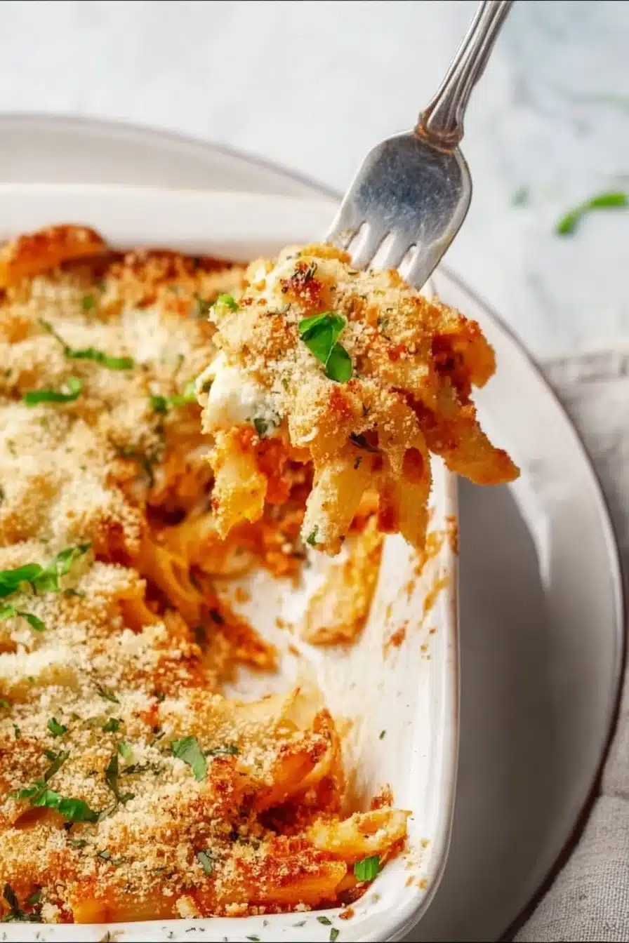 Dump and Bake Chicken Parmesan Casserole