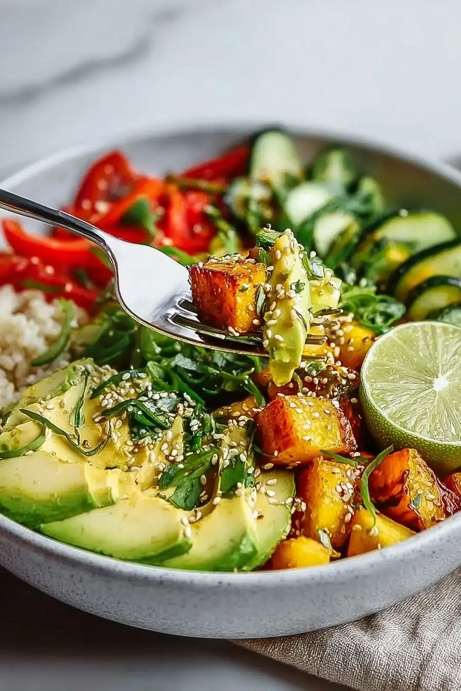 Easy Avocado Lime Veggie Power Bowl for Bold Homemade Flavor