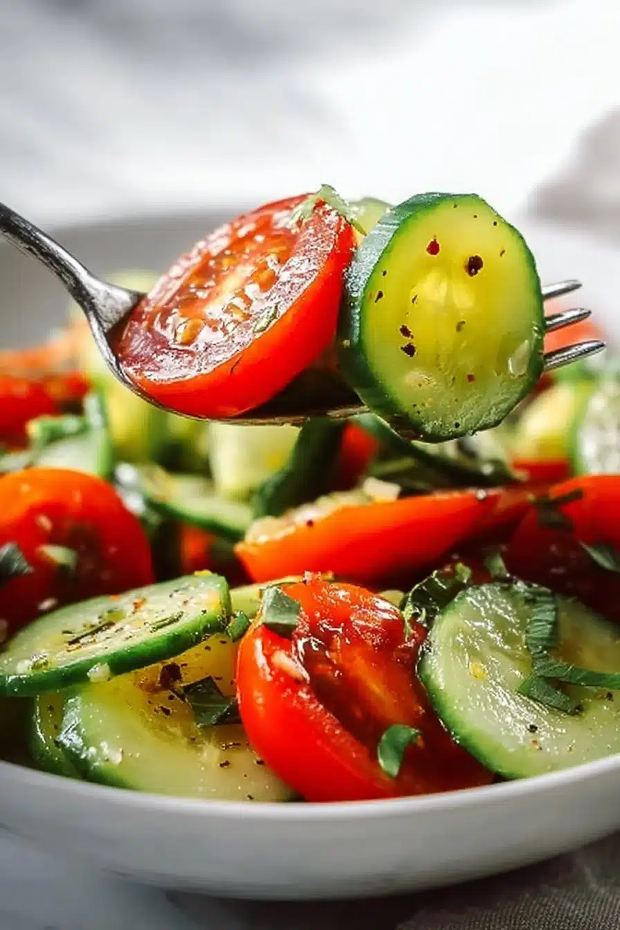 Easy Avocado Tomato Cucumber Salad with a Refreshing Twist