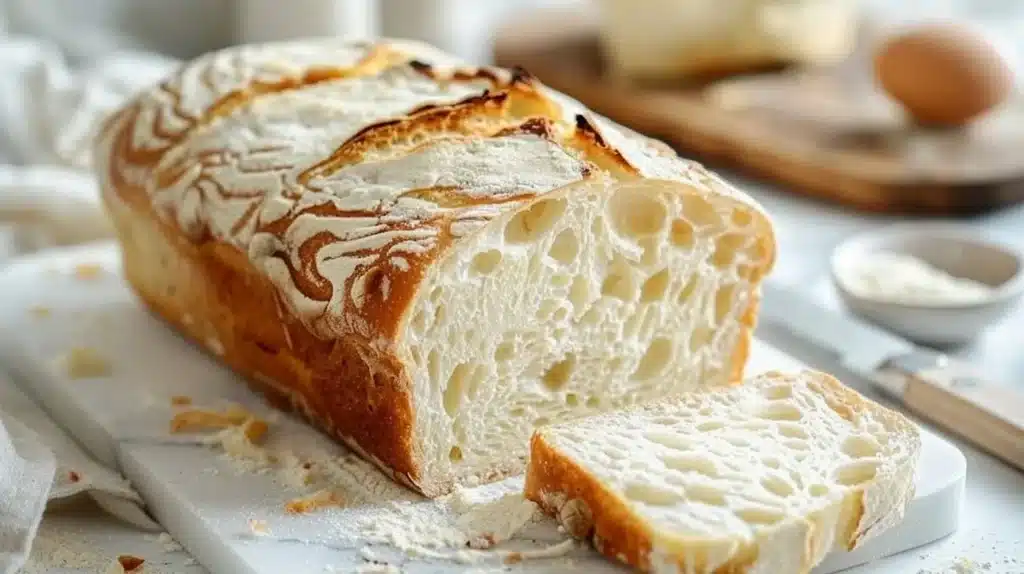 A variety of easy bread recipes for beginners on a wooden table