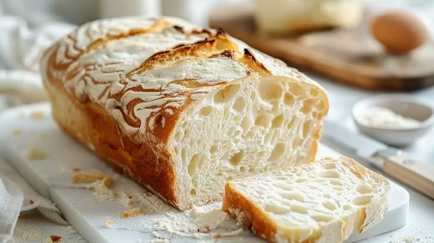 A variety of easy bread recipes for beginners on a wooden table