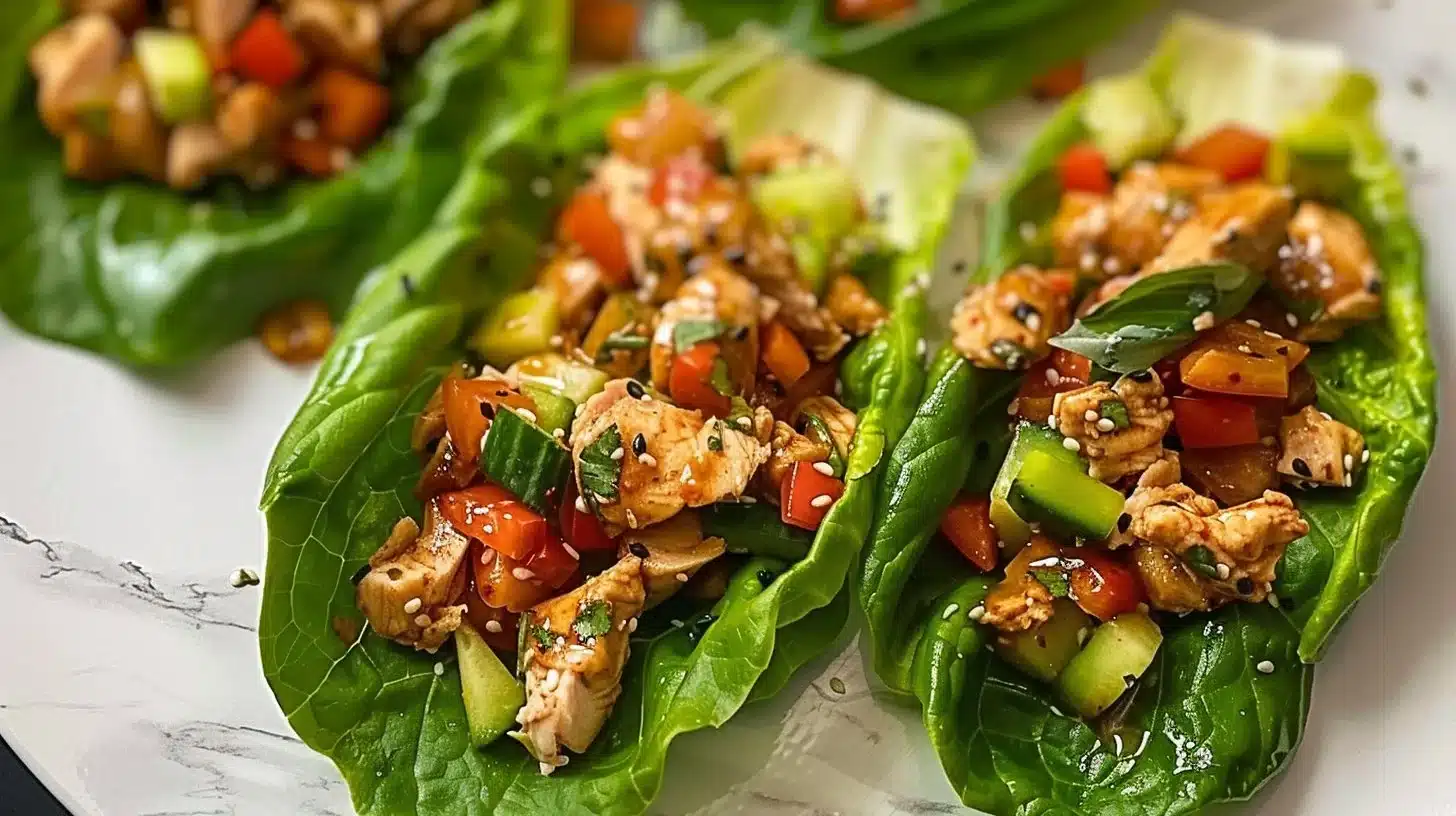 Easy chicken veggie lettuce wraps ready to enhance your dinner experience