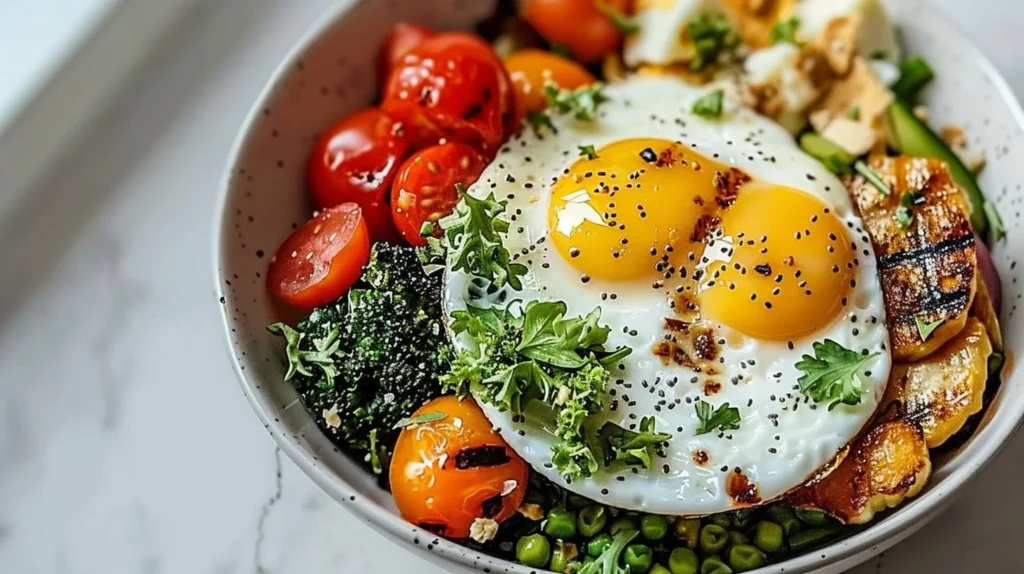 Easy Egg and Veggie Breakfast Bowl for a nutritious morning meal