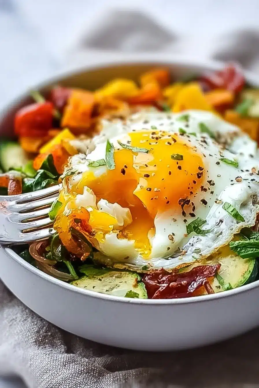 Easy Egg and Veggie Breakfast Bowl for a Bold Morning Boost