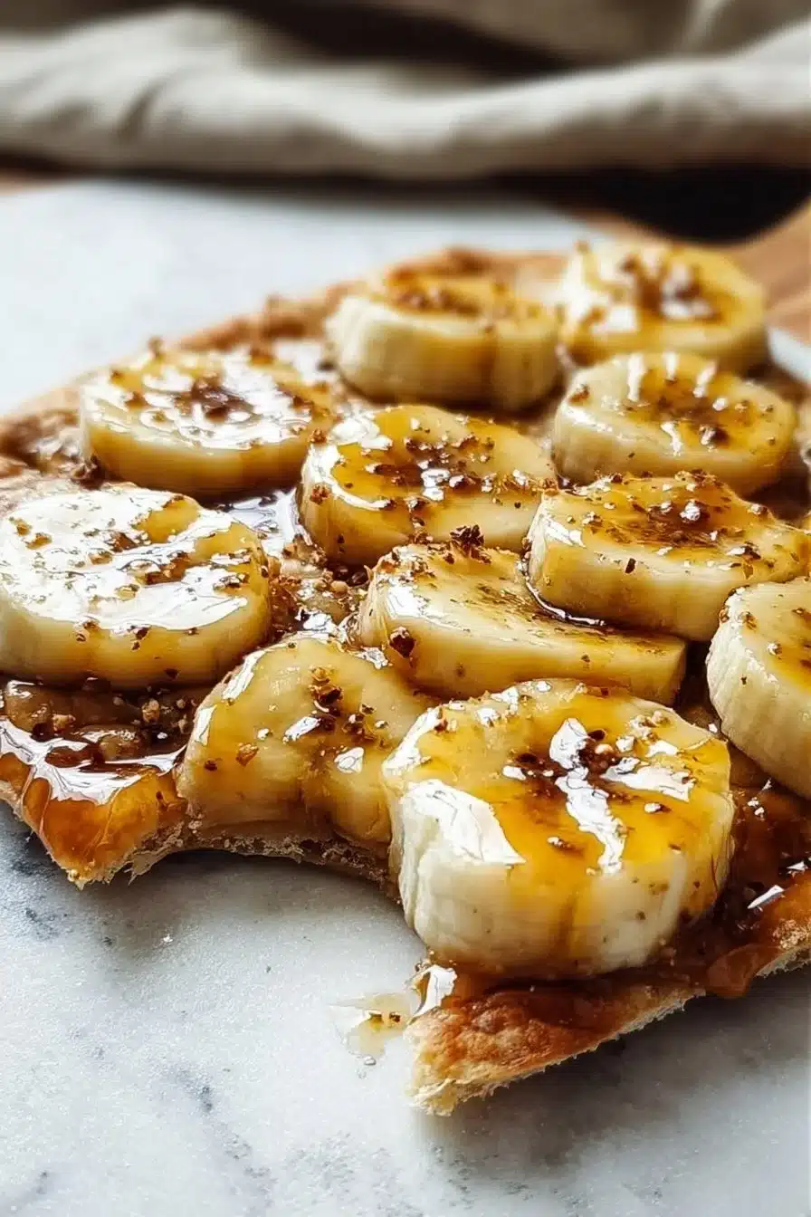 Easy Honey Banana Breakfast Flatbread with a Chewy, Sweet Twist