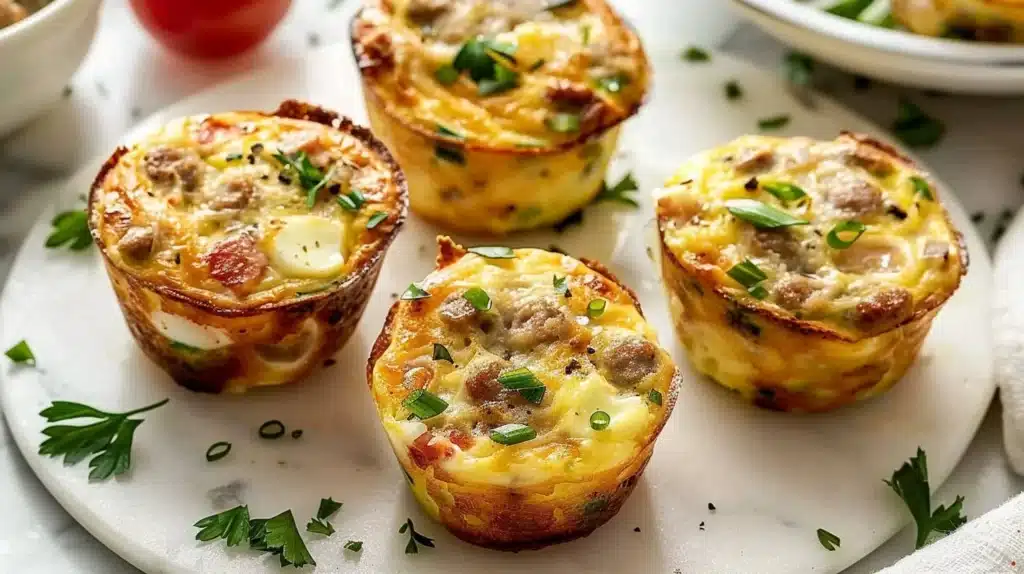 Freezer friendly turkey sausage egg muffins for a quick breakfast option