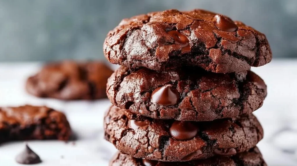 Plate of gluten-free chocolate cookies arranged for a delicious treat.