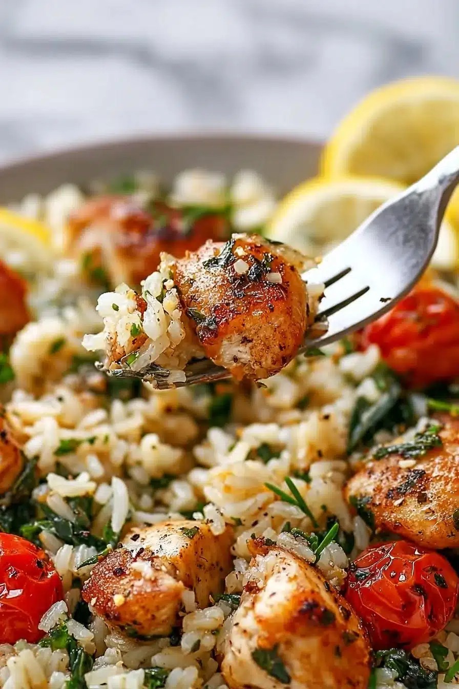 Greek Chicken and Lemon Rice