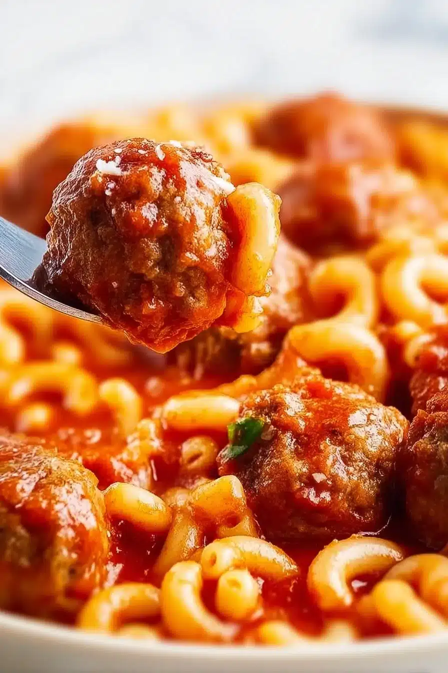 Homemade Spaghettios and Meatballs