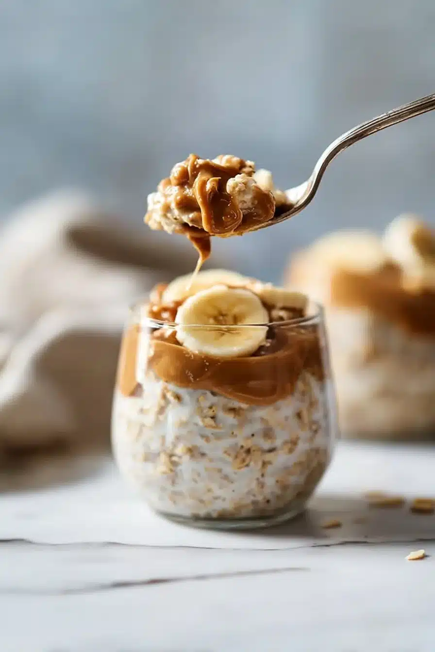 Overnight Oats with Peanut Butter and Banana
