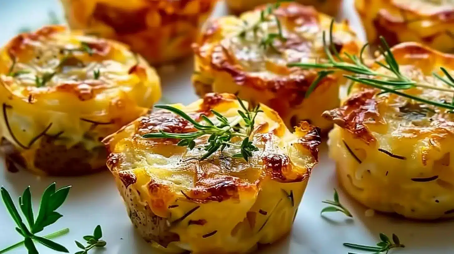 Delicious savory potato cups filled with flavorful ingredients.