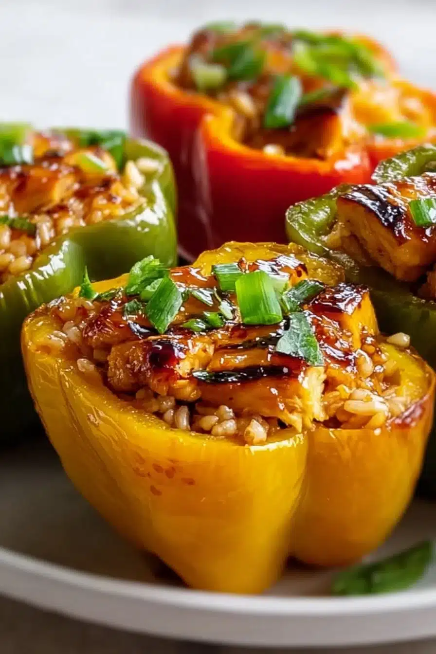 Teriyaki Chicken Stuffed Bell Peppers