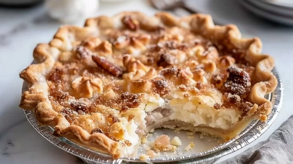 Image of a Texas Trash Pie, showcasing its sweet and savory layers.