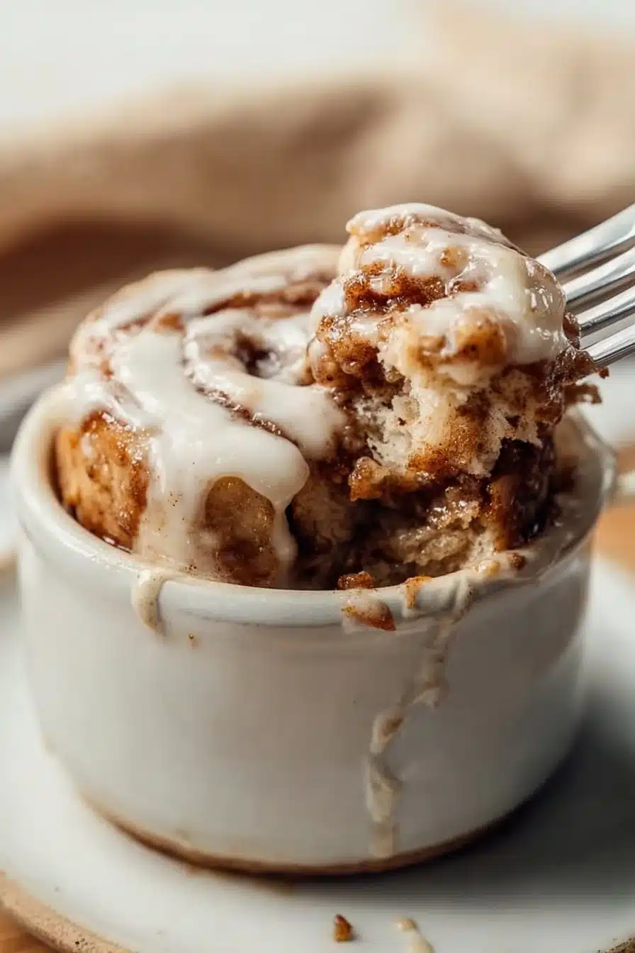 Vegan Gluten-Free Cinnamon Roll Mug Cake